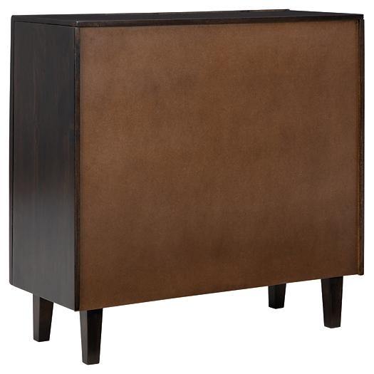 Ronlen Accent Cabinet A4000175 Brown/Silver Finish Contemporary Stationary Upholstery Accents By AFI - sofafair.com