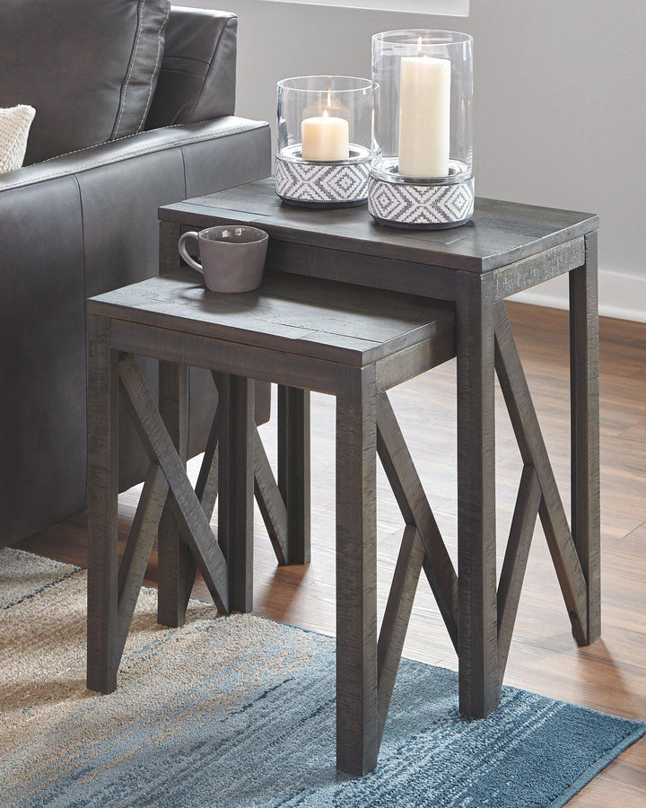 Emerdale Accent Table Set of 2 A4000229 Gray Casual Stationary Accent Occasionals By AFI - sofafair.com
