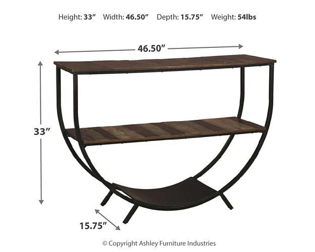 Lamoney Sofa/Console Table A4000234 Gray/White/Brown Casual Stationary Accent Occasionals By AFI - sofafair.com