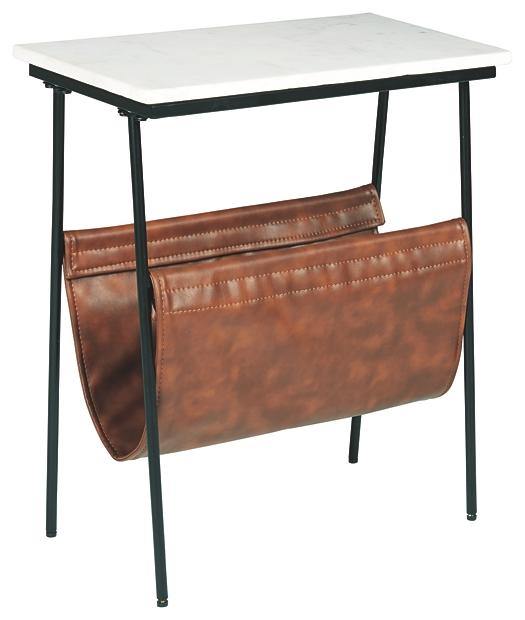 Etanbury Accent Table A4000254 Brown/Black/White Contemporary Stationary Accent Occasionals By AFI - sofafair.com