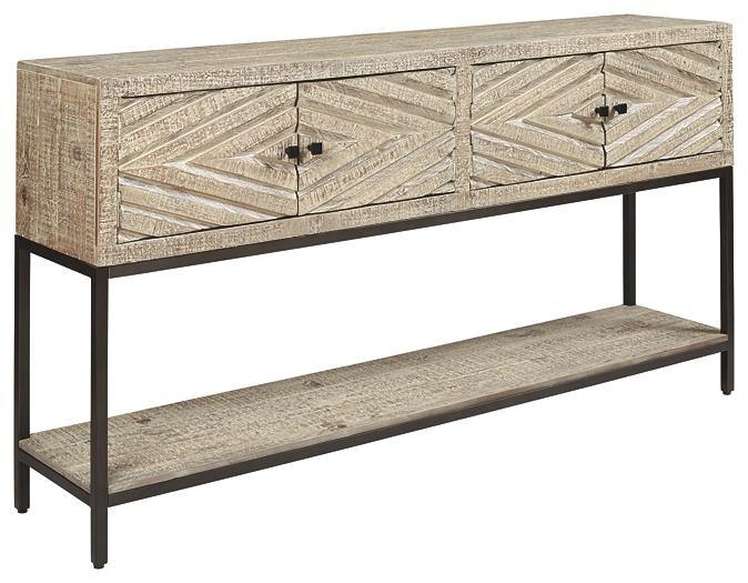 Roanley Sofa/Console Table A4000262 Distressed White Casual Stationary Occasionals By AFI - sofafair.com