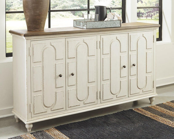 Roranville Accent Cabinet A4000268 Antique White Casual Multi-Room Storage By AFI - sofafair.com