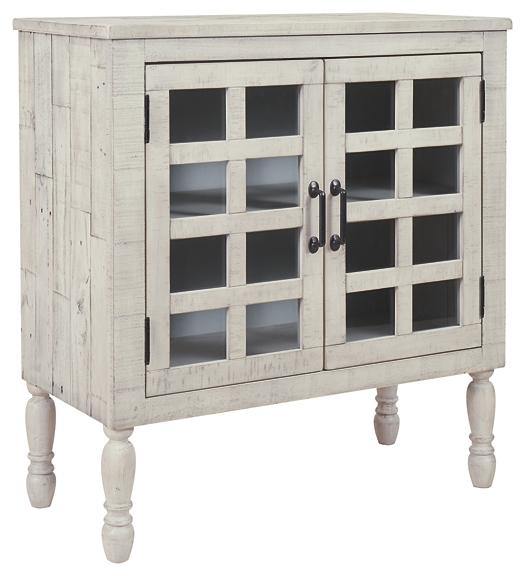 Falkgate Accent Cabinet A4000303 Whitewash Casual Multi-Room Storage By AFI - sofafair.com