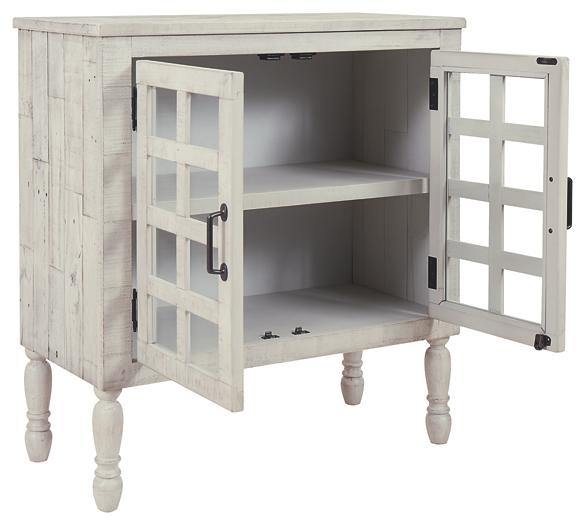 Falkgate Accent Cabinet A4000303 Whitewash Casual Multi-Room Storage By AFI - sofafair.com