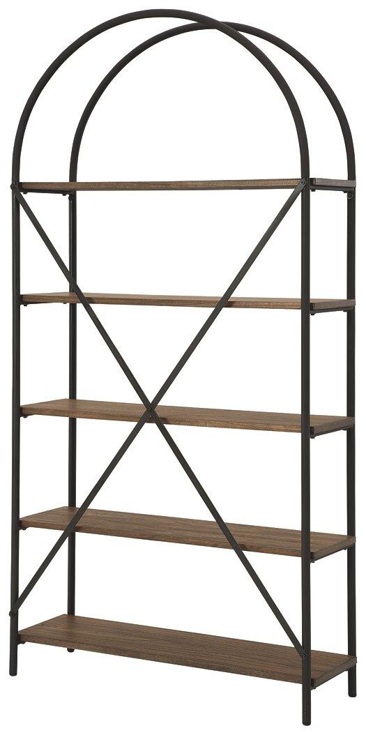 Galtbury Bookcase A4000325 Brown/Black Casual Multi-Room Storage By AFI - sofafair.com