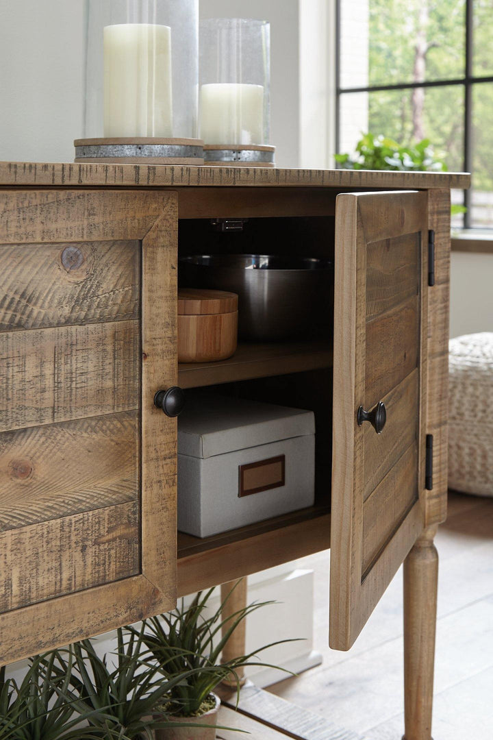 Lennick Accent Cabinet A4000370 Antique Brown Casual Stationary Upholstery Accents By AFI - sofafair.com