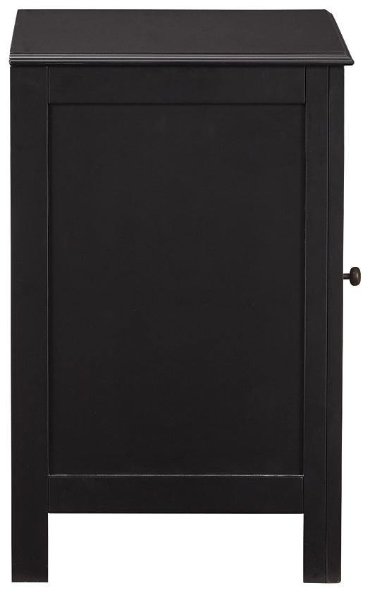 Opelton Accent Cabinet A4000378 Black Casual Stationary Upholstery Accents By AFI - sofafair.com