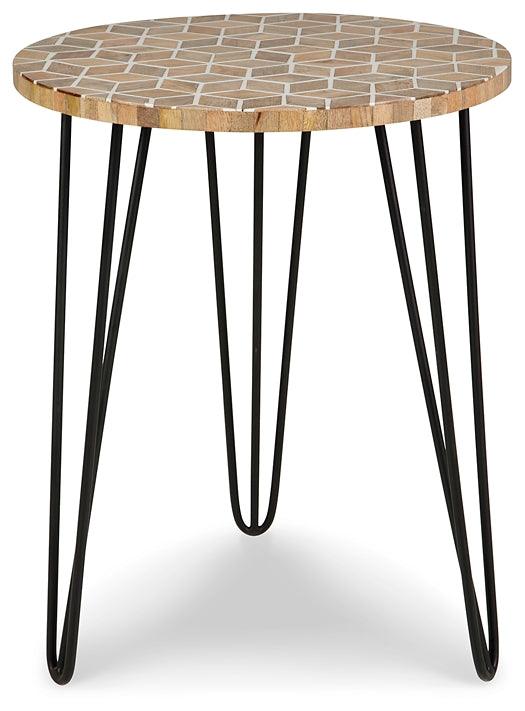 Drovelett Accent Table A4000527 White/Light Brown Contemporary Stationary Accent Occasionals By AFI - sofafair.com