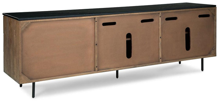 Barnford Accent Cabinet A4000535 Brown/Black Contemporary Stationary Accent Occasionals By AFI - sofafair.com