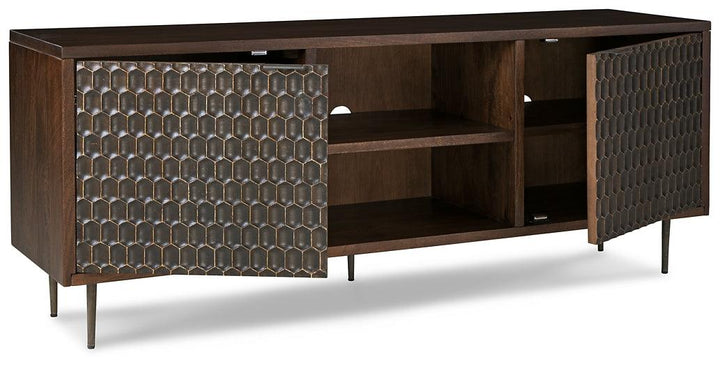 Doraley Accent Cabinet A4000536 Two-tone Brown Contemporary Stationary Accent Occasionals By AFI - sofafair.com