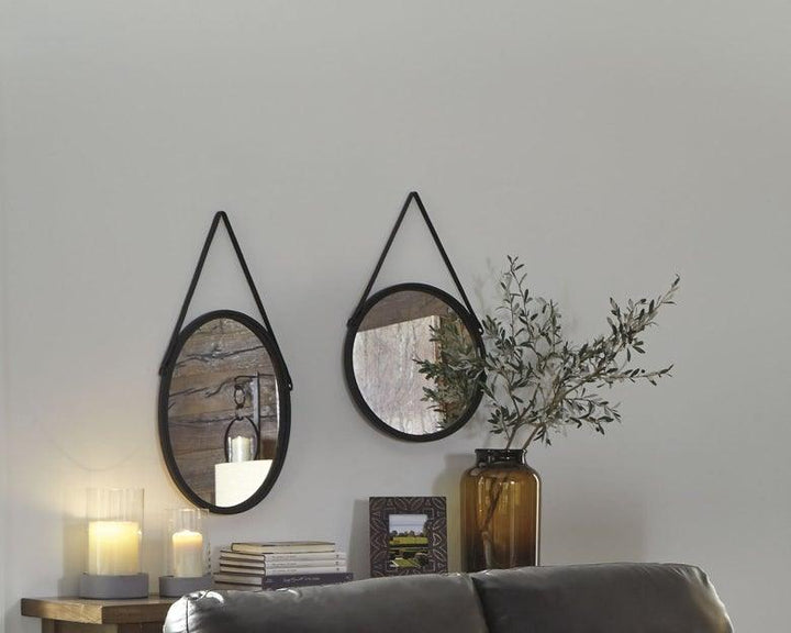 Dusan Accent Mirror A8010094 Black Casual Wall Mirrors By AFI - sofafair.com