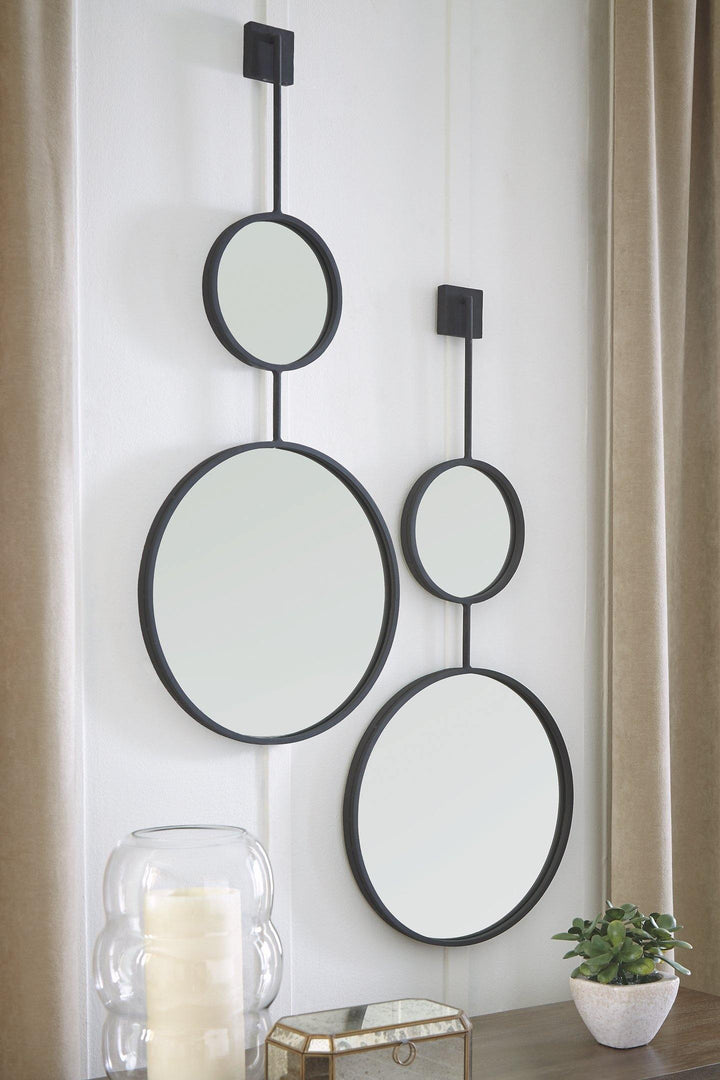 Brewer Accent Mirror A8010166 Black Contemporary Wall Mirrors By AFI - sofafair.com