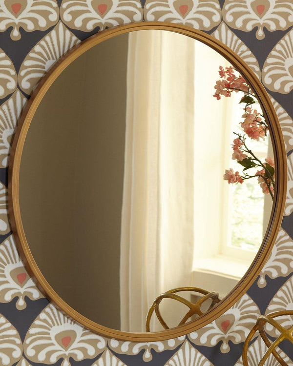 Brocky Accent Mirror A8010211 Gold Finish Contemporary Wall Mirrors By AFI - sofafair.com