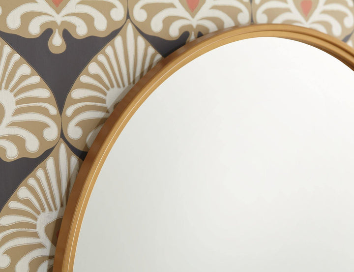 Brocky Accent Mirror A8010211 Gold Finish Contemporary Wall Mirrors By AFI - sofafair.com