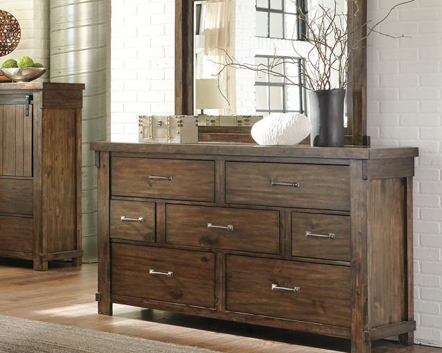 Lakeleigh Dresser and Mirror B718B1 Brown Casual Master Bed Cases By AFI - sofafair.com