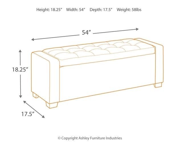 Benches Upholstered Storage Bench B010-209 Black Contemporary Master Bed Cases By AFI - sofafair.com