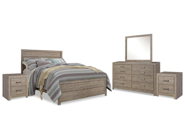 Culverbach Queen Bed with Mirrored Dresser and 2 Nightstand B070B11 Gray Casual Bedroom Package By AFI - sofafair.com