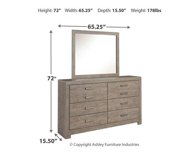 Culverbach Dresser and Mirror B070B1 Gray Casual master bed case By ashley - sofafair.com