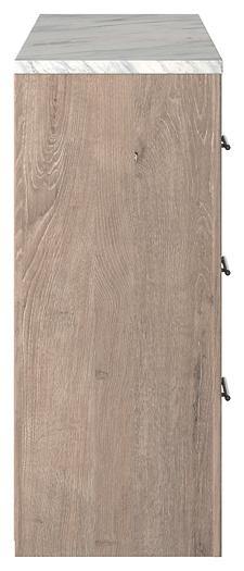 Senniberg Dresser B1191-31 Light Brown/White Casual Master Bed Cases By AFI - sofafair.com