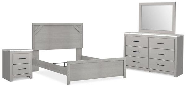 Cottonburg Queen Panel Bed with Dresser, Mirror and Nightstand B1192B10 Light Gray/White Casual Bedroom Package By AFI - sofafair.com