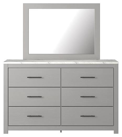 Cottonburg Dresser and Mirror B1192B1 Light Gray/White Casual Master Bed Cases By AFI - sofafair.com