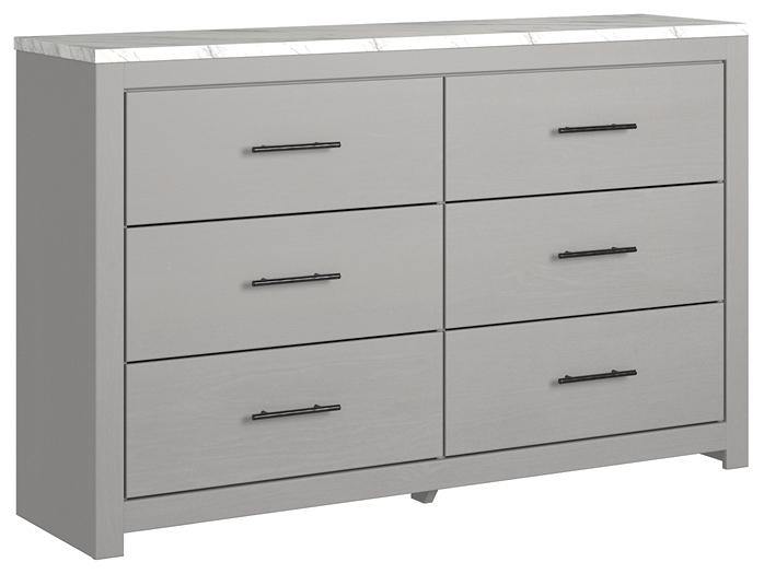 Cottonburg Dresser and Mirror B1192B1 Light Gray/White Casual Master Bed Cases By AFI - sofafair.com