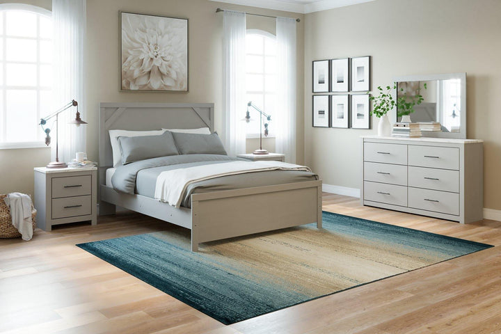 Cottonburg Dresser and Mirror B1192B1 Light Gray/White Casual Master Bed Cases By AFI - sofafair.com