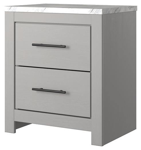 Cottonburg Nightstand B1192-92 Light Gray/White Casual Master Bed Cases By AFI - sofafair.com