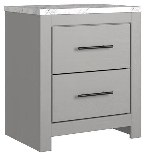 Cottonburg Nightstand B1192-92 Light Gray/White Casual Master Bed Cases By AFI - sofafair.com