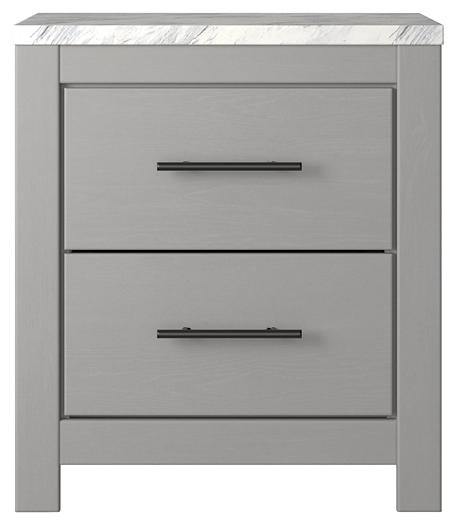 Cottonburg Nightstand B1192-92 Light Gray/White Casual Master Bed Cases By AFI - sofafair.com