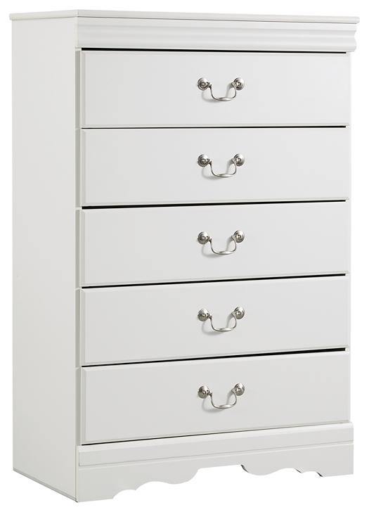 Anarasia Chest of Drawers B129-46 White Traditional master bed case By ashley - sofafair.com