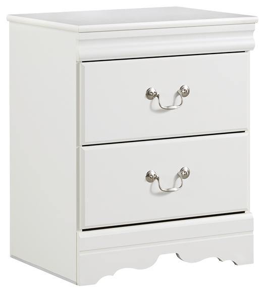 Anarasia Nightstand B129-92 White Traditional master bed case By ashley - sofafair.com