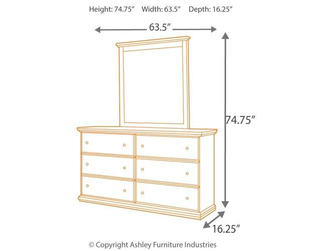 Maribel Dresser and Mirror B138B1 Black Casual Master Bed Cases By AFI - sofafair.com