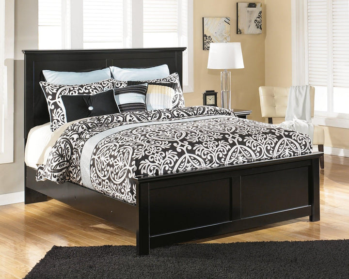 Maribel Queen Panel Bed with Dresser and Mirror B138B20 Black Casual Bedroom Package By AFI - sofafair.com