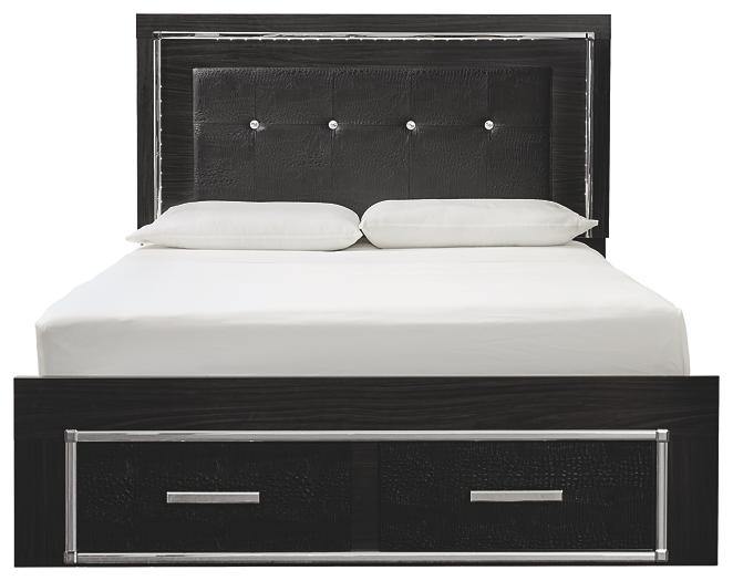 Kaydell Queen Upholstered Panel Bed with Storage B1420B5 Black Contemporary Master Beds By AFI - sofafair.com