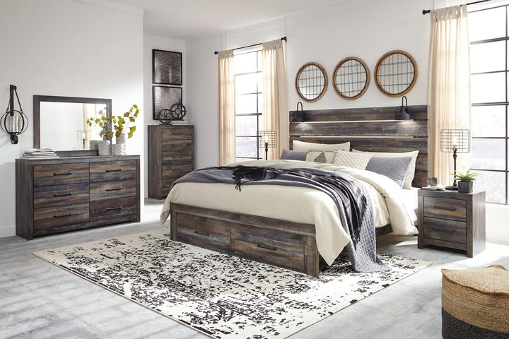 Drystan King Panel Bed with 2 Storage Drawers B211B55 Multi Casual Master Beds By AFI - sofafair.com