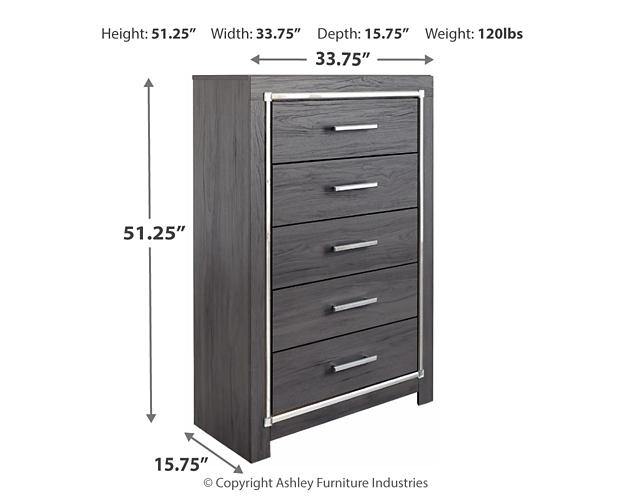 Lodanna Chest of Drawers B214-46 Gray Contemporary Master Bed Cases By AFI - sofafair.com