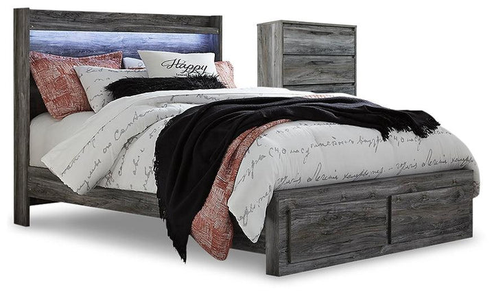 Baystorm Queen Panel Storage Bed with Chest B221B38 Gray Casual Bedroom Package By AFI - sofafair.com