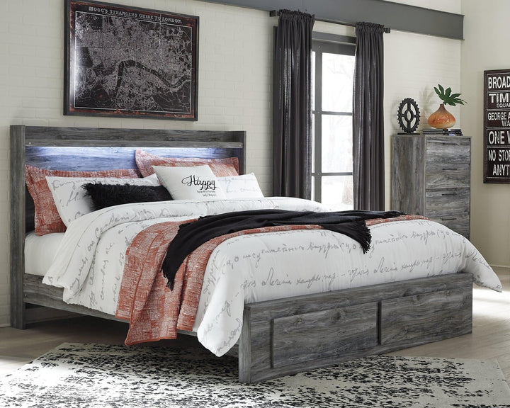 Baystorm King Panel Storage Bed with Chest B221B37 Gray Casual Bedroom Package By AFI - sofafair.com