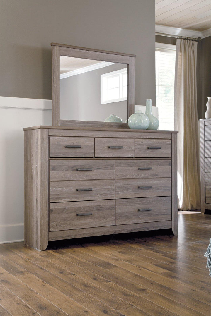 Zelen Dresser and Mirror B248B1 Warm Gray Casual Master Bed Cases By AFI - sofafair.com