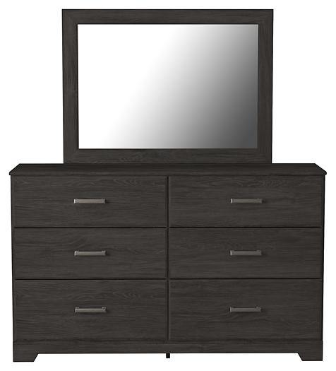 Belachime Dresser and Mirror B2589B1 Black Casual Master Bed Cases By AFI - sofafair.com