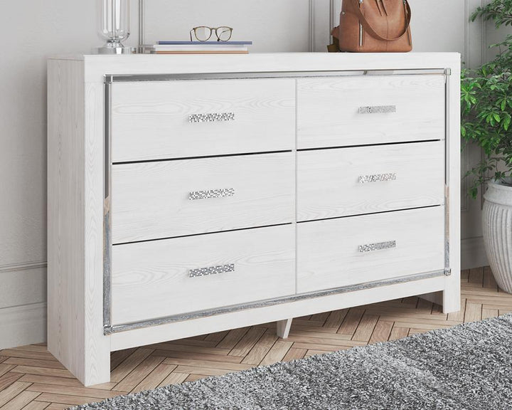 Altyra Dresser B2640-31 White Contemporary Master Bed Cases By AFI - sofafair.com