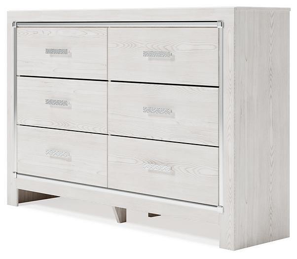 Altyra Dresser B2640-31 White Contemporary Master Bed Cases By AFI - sofafair.com