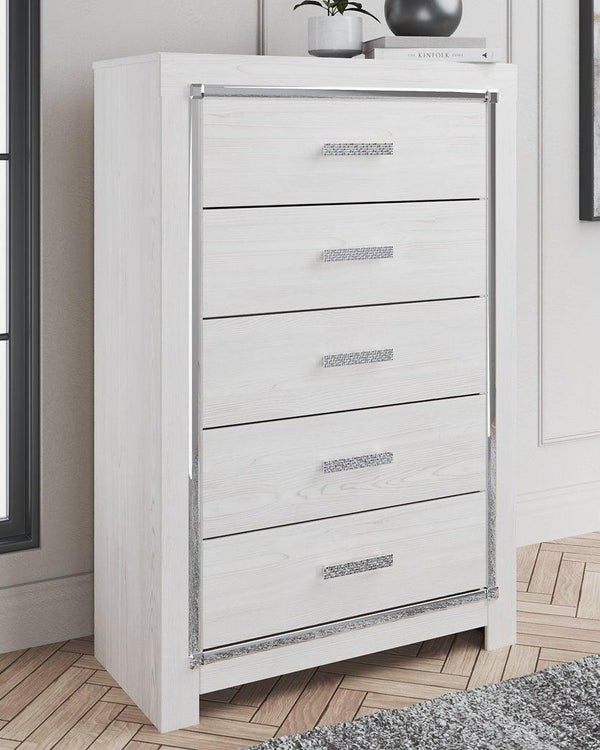 Altyra Chest of Drawers B2640-46 White Contemporary Master Bed Cases By AFI - sofafair.com