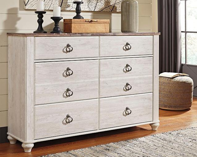 Willowton Dresser B267-31 Two-tone Casual Master Bed Cases By AFI - sofafair.com