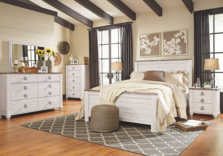 Willowton Dresser B267-31 Two-tone Casual Master Bed Cases By AFI - sofafair.com