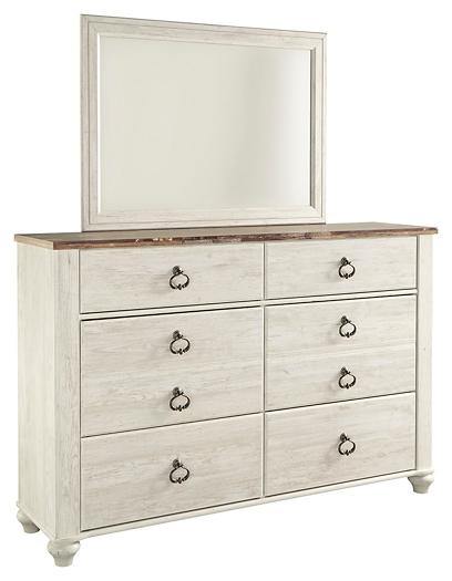 Willowton Dresser B267-31 Two-tone Casual Master Bed Cases By AFI - sofafair.com