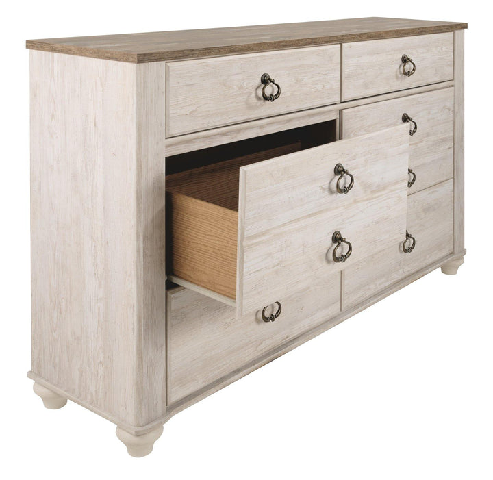 Willowton Dresser B267-31 Two-tone Casual Master Bed Cases By AFI - sofafair.com