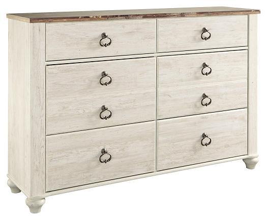 Willowton Dresser B267-31 Two-tone Casual Master Bed Cases By AFI - sofafair.com