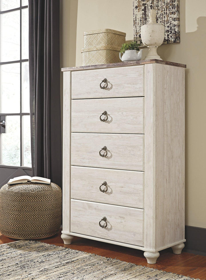 Willowton Chest of Drawers B267-46 Two-tone Casual Master Bed Cases By AFI - sofafair.com